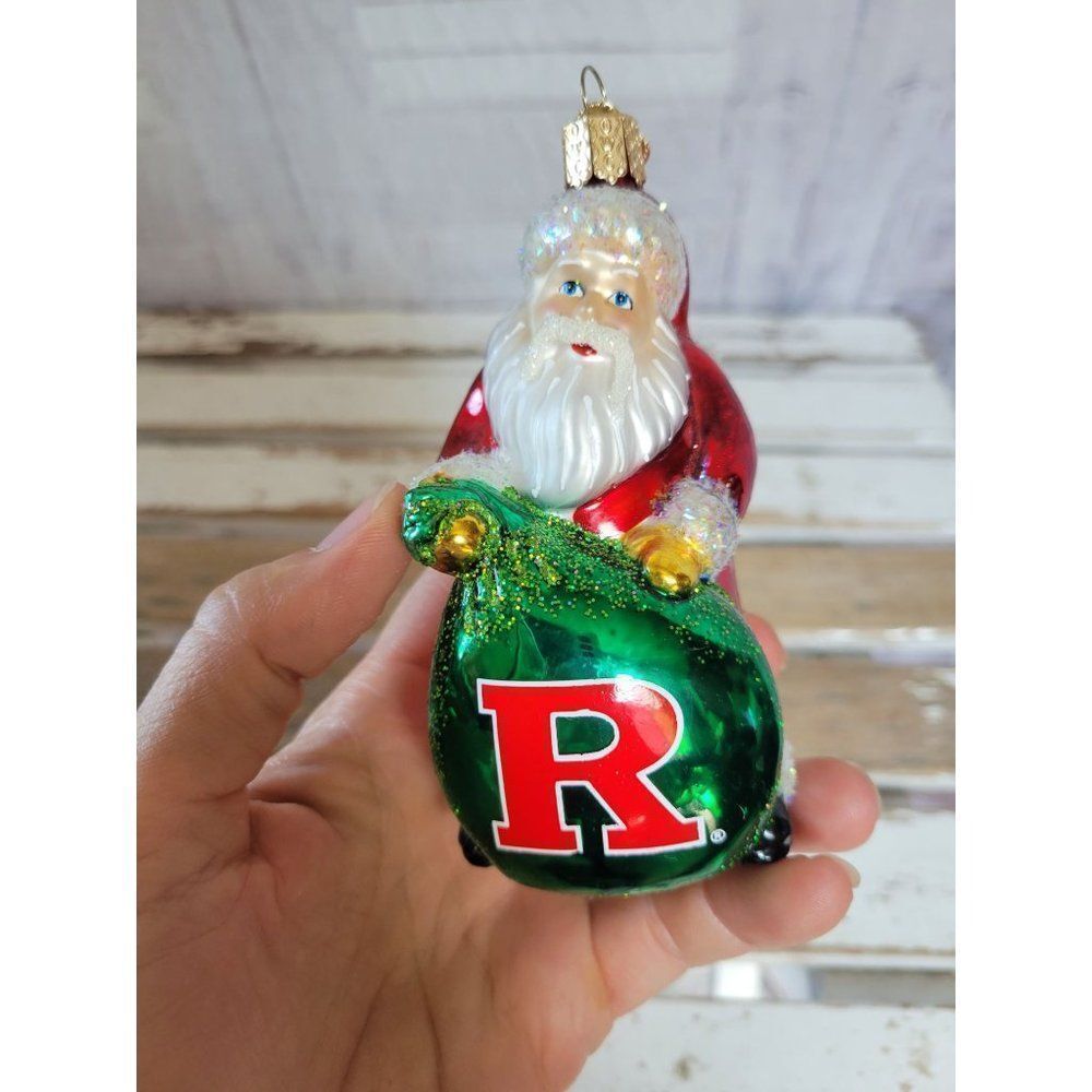 Old world Santa ornament owc Xmas bag are tree